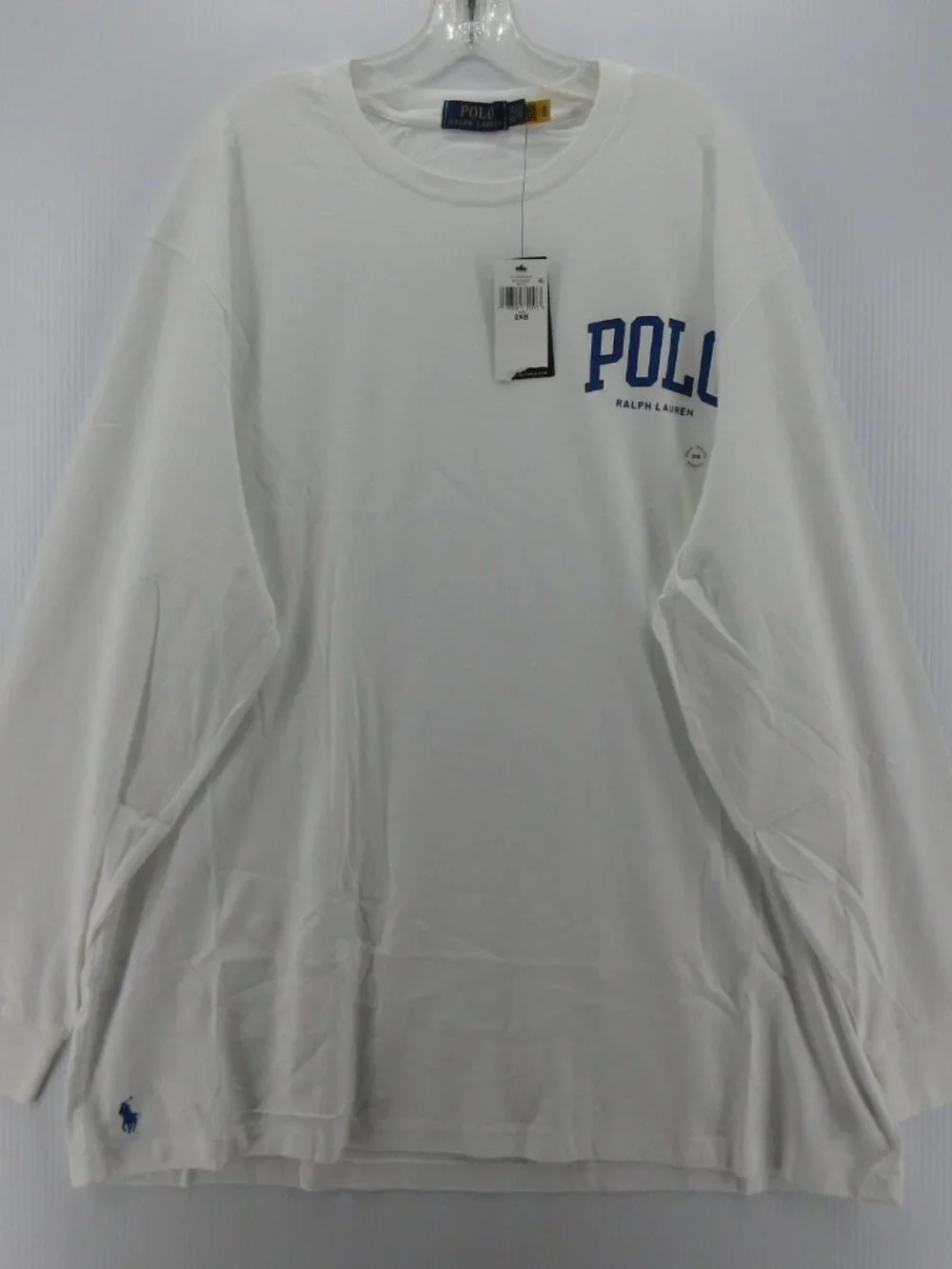 Polo Ralph Lauren Shirt 2XB Big White Spell Out Graphic Pony Crewneck
